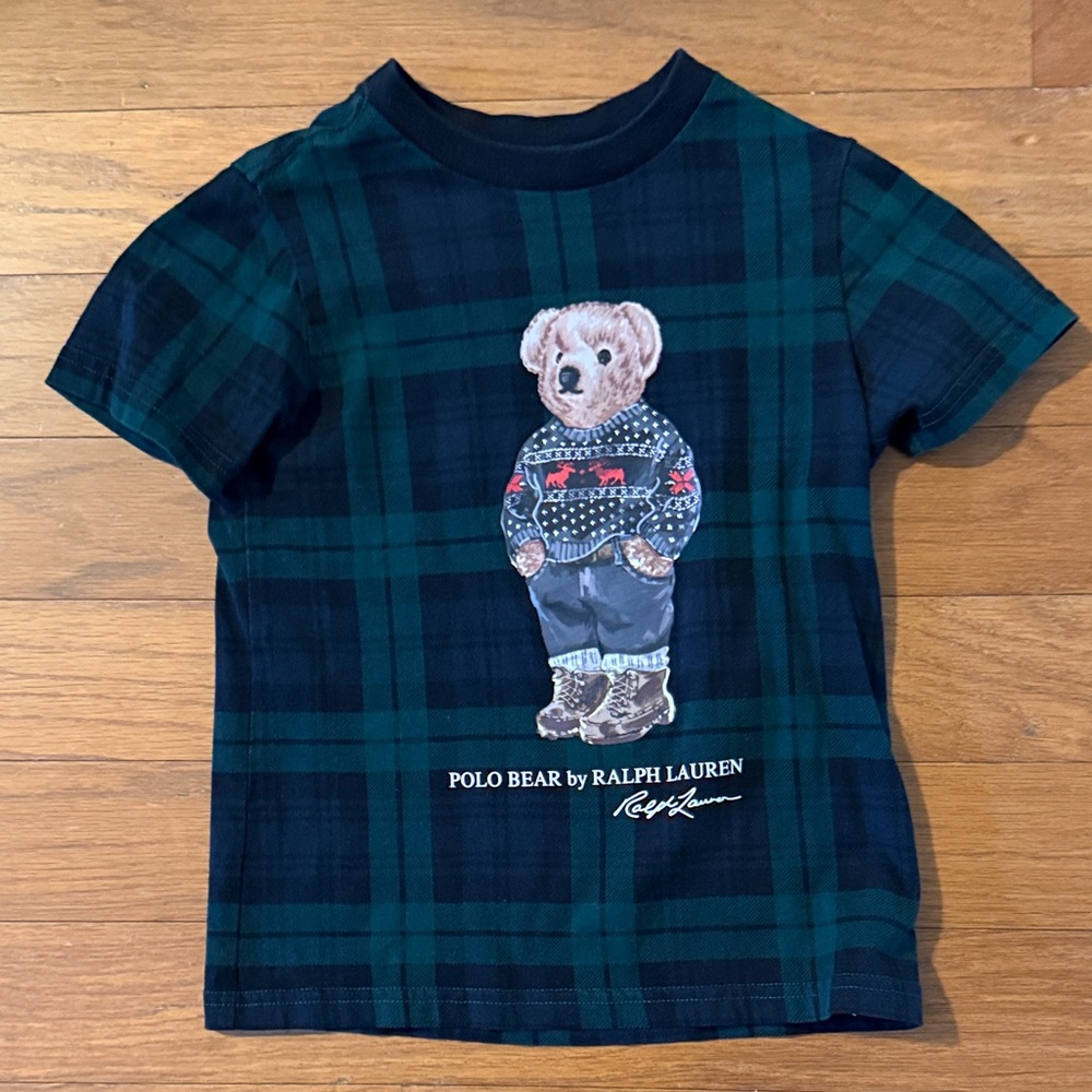 Polo Bear plaid tee 4t